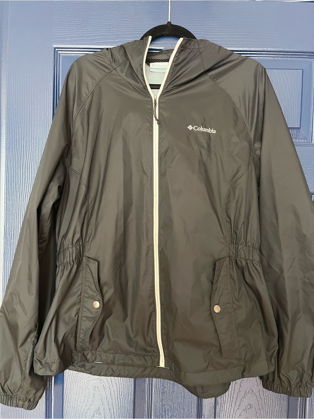 Columbia Lightweight Hooded Windbreaker Jacket | Women’s XL | Black